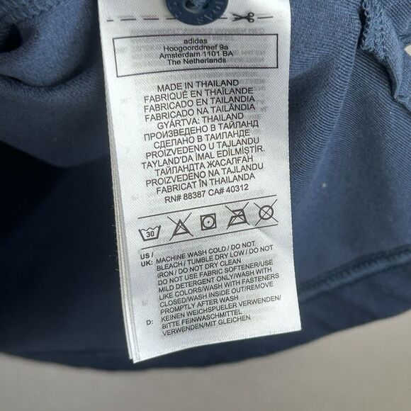 Adidas Golf Shirt Size Medium Blue PrimeGreen Performance Polo Shirt Sleeve - Picture 7 of 10